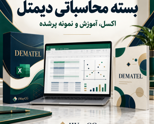 بسته اکسل دیمتل کلاسیک همراه آموزش فارسی و نمونه پرشده تحلیل روابط اثرگذاری